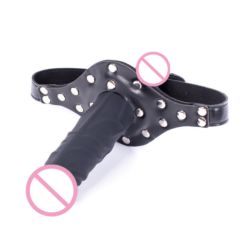Men'S Vegan Accessories - ダブルヘッドペニス口栓ボールギャグビット口拘束ボンデージセックストイ大人のおもちゃ男性と女性向け