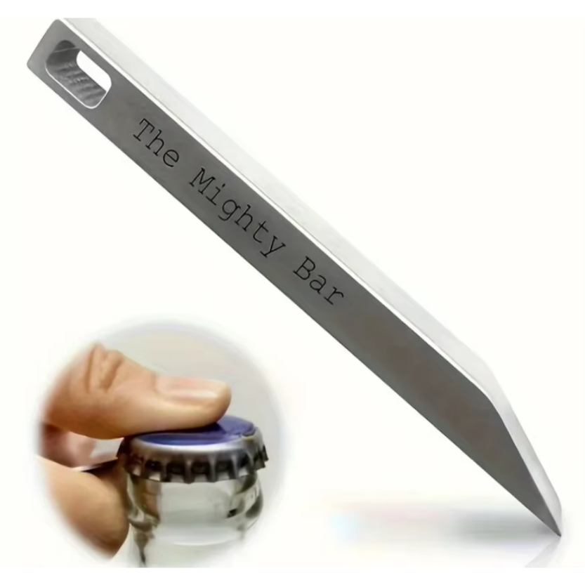Keychain Multi Tool - マイティバーポケットナイフ＆ボトルオープナー - 高耐久ステンレススチールキーホルダー、日常持ち運び用EDCマルチツール