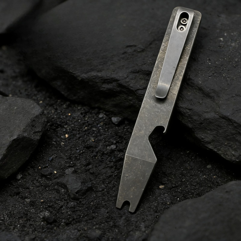 Keychain Multi Tool - チタン製プライバーEDCマルチツールボトルオープナースクリュードライバーキーホルダーレンチキャンプハイキングサバイバルギア用