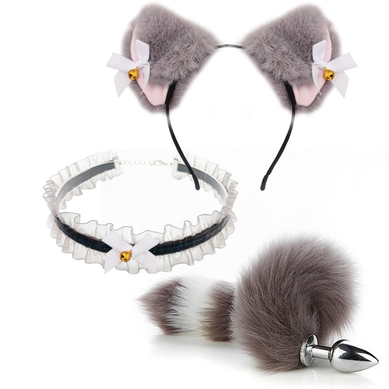 Men'S Vegan Accessories - 男性と女性のためのエロティックな大人のおもちゃキット,コスプレ,ボンズムコスプレ,キツネ,犬,尾,胸クランプ,アナル,お尻プラグ,大人,親密,クリスマスプレゼント