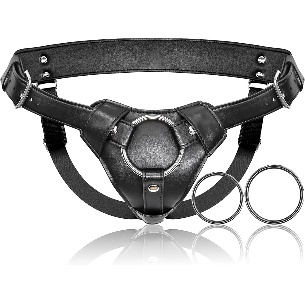 Men'S Vegan Accessories - ストラップオンディルドハーネス 大人のおもちゃ 女性男性用 ペギングディルド 調節可能なウエスト太もも用 ソフトナイロン