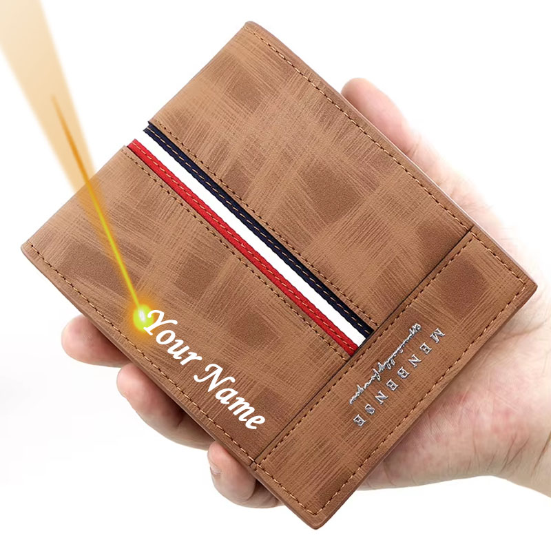 Coin Holder Men - スリムカードホルダー男性用財布カスタムネームショートメンズウォレット高品質PUレザーコインポケット高品質小型メンズウォレット