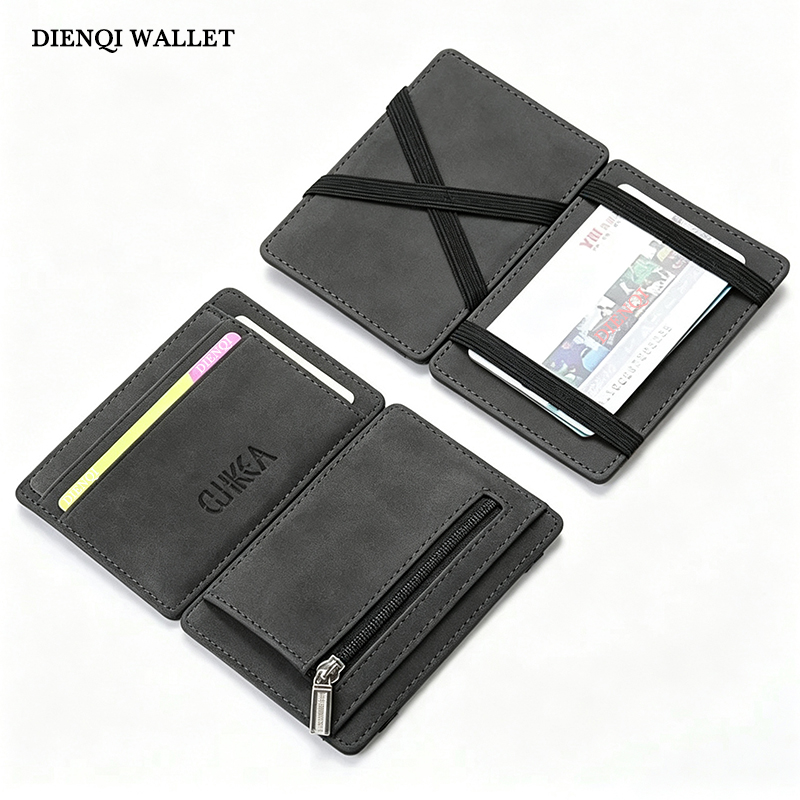 PUレザー マジックウォレット メンズ ビジネスカードケース - Coin Holder Men のレビューと価格