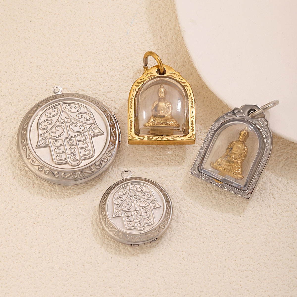 1/2 個フォトフレームチャーム 18 K ステンレス鋼ロケ - Men Accessories Photos のレビューと価格