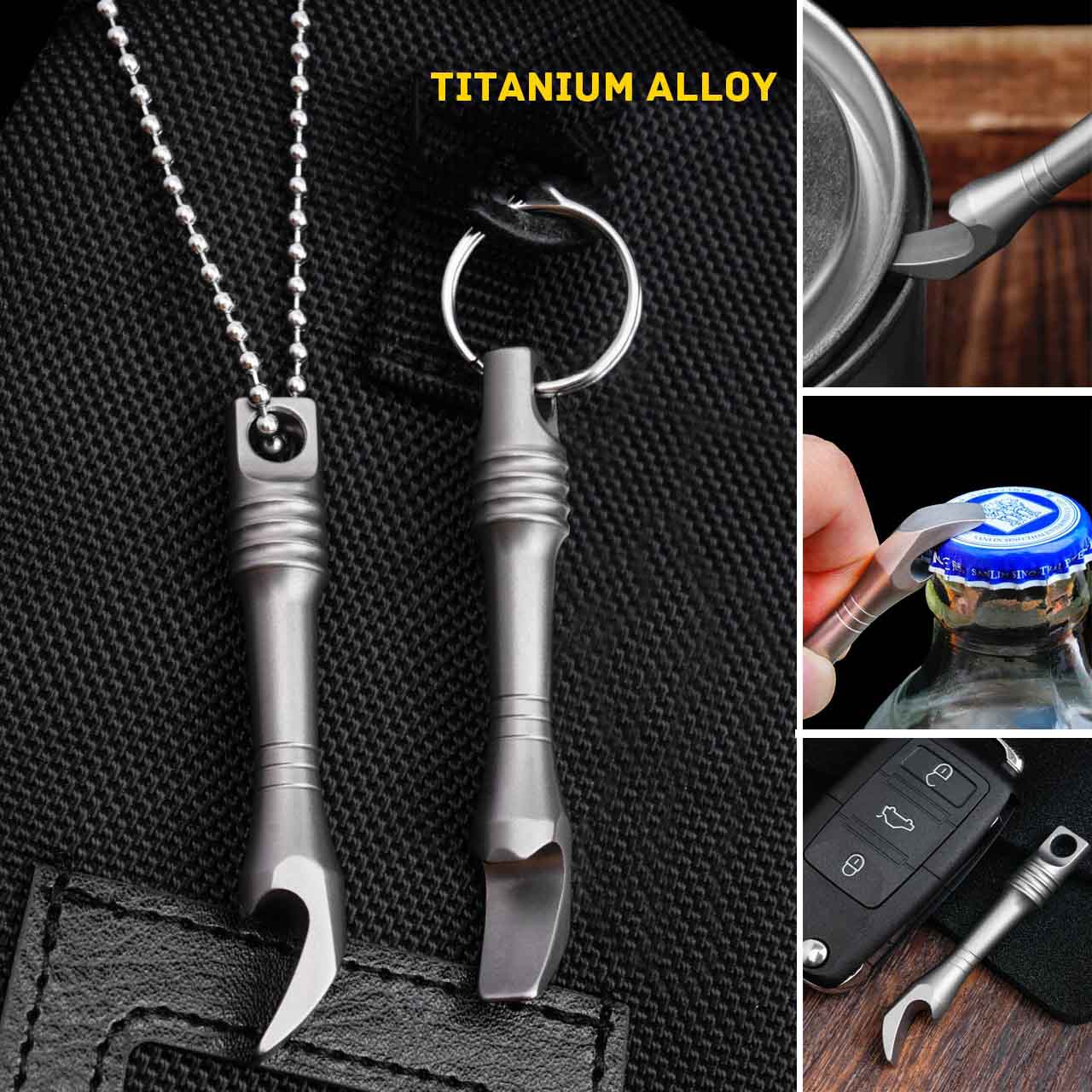 TC4 チタン合金バールミニキーホルダー EDC 多機能速達 - Keychain Multi Tool のレビューと価格