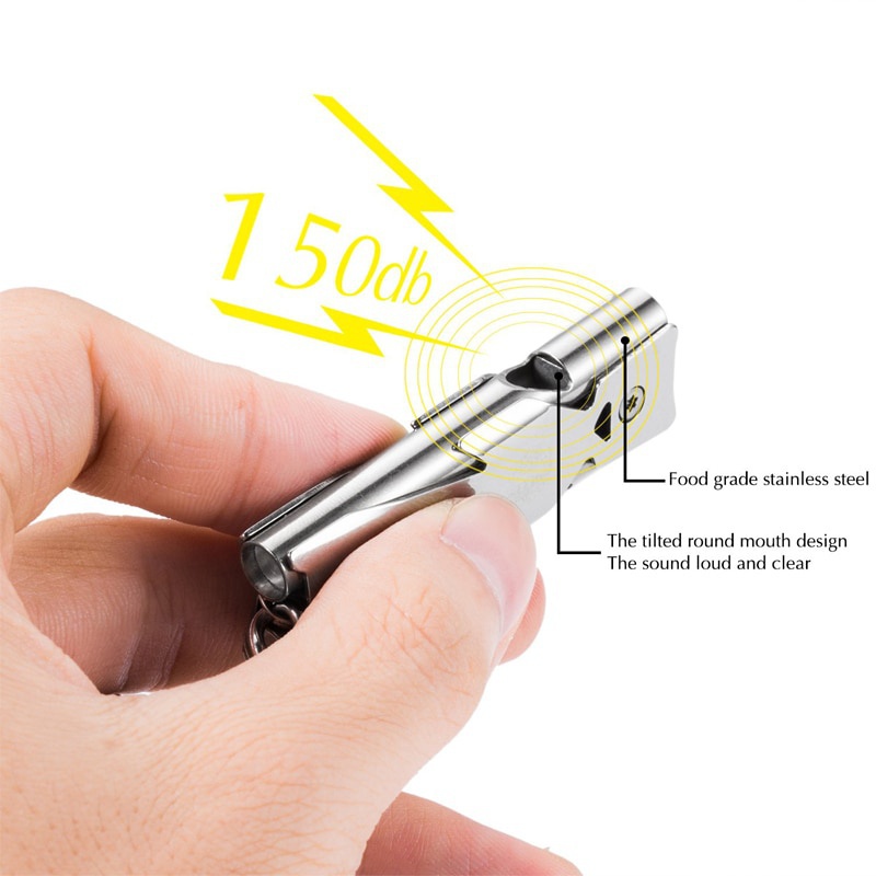 屋外edcサバイバルホイッスル高デシベルダブルパイプホイッス - Keychain Multi Tool のレビューと価格