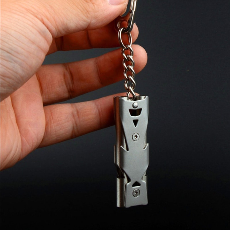 屋外edcサバイバルホイッスル高デシベルダブルパイプホイッス - Keychain Multi Tool のレビューと価格