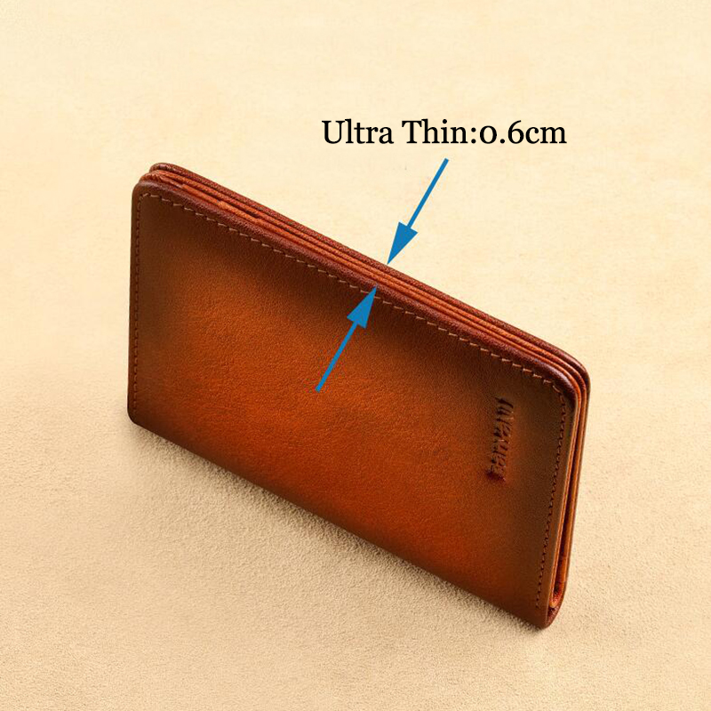 メンズ 小型 超薄型財布 シンプルデザイン ブラウン/ブラッ - Men Accessories Photos のレビューと価格