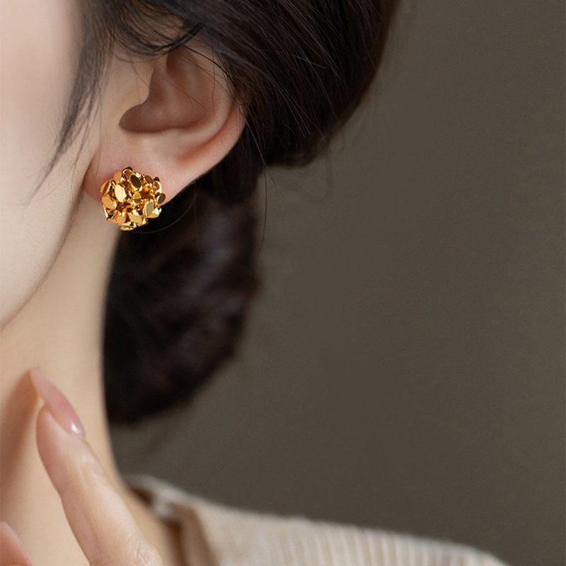 手織り不規則な小さなボールイヤリング女性と男性用ゴールデンカ - Men'S Accessories High End のレビューと価格