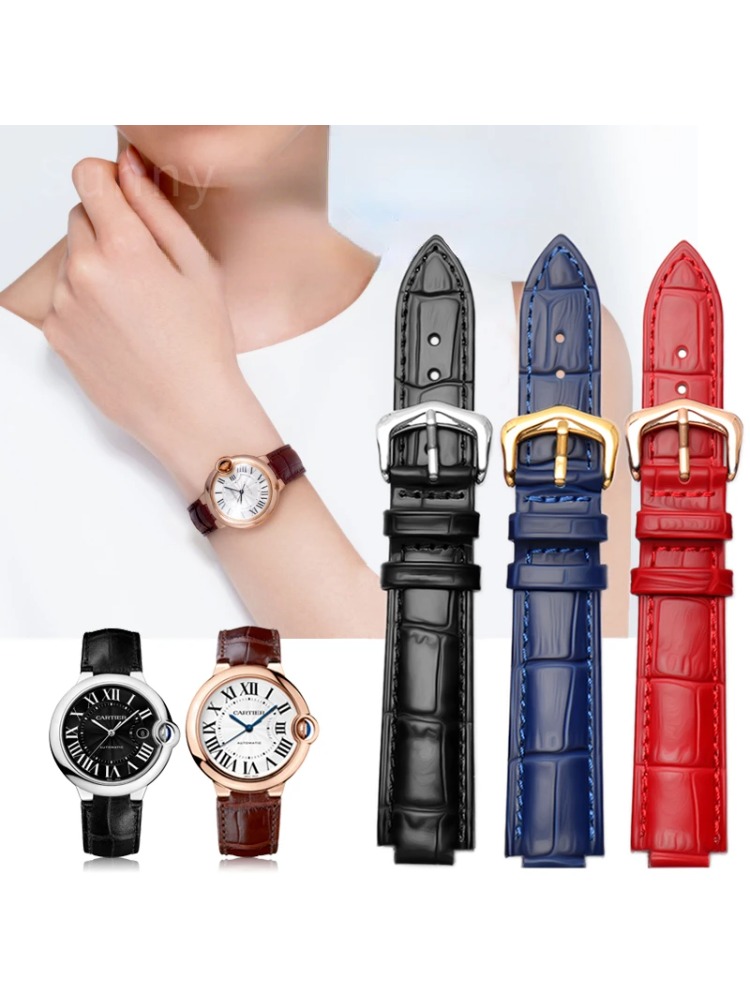 本革時計ストラップタンクカルティエブルーバルーン男性と女性の - Men'S Accessories Cartier のレビューと価格