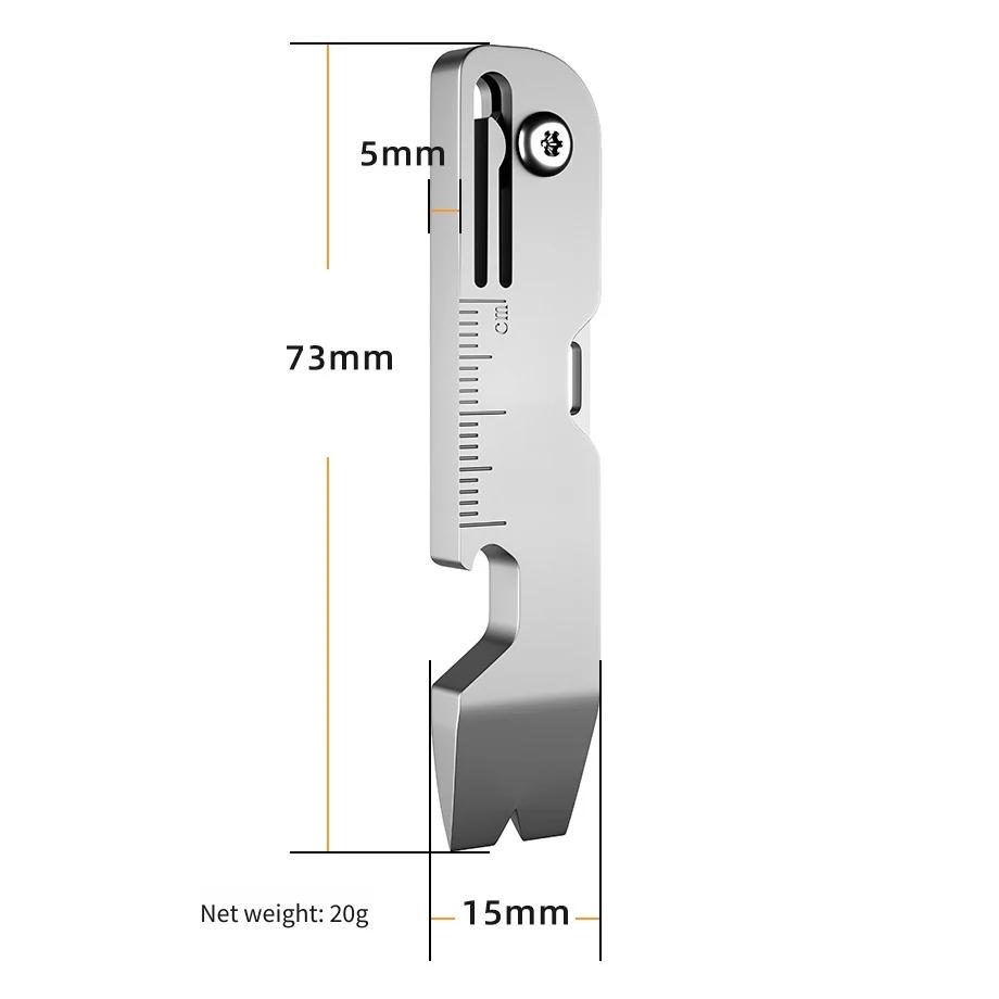 チタン合金多機能キーホルダー折りたたみナイフ - 開封やアウ - Keychain Multi Tool のレビューと価格