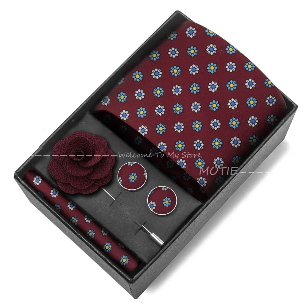 メンズネクタイセット、ボックス入り、斬新な赤いソフトポリエス - Cufflink Box Set のレビューと価格