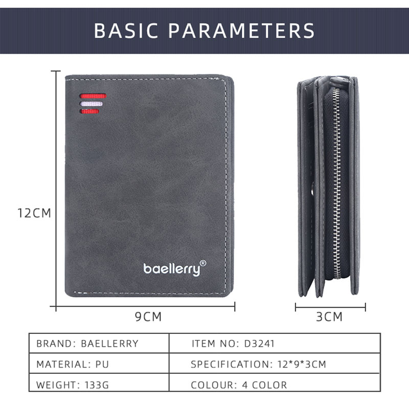 Baellerry 新しいショートメンズ財布名刻印コインポケ - Coin Holder Men のレビューと価格