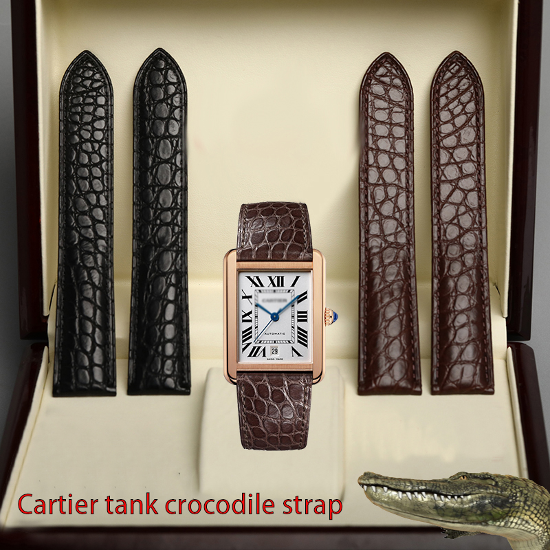 男性と女性のためのアリゲーターストラップの交換、青、紫、灰色 - Men'S Accessories Cartier のレビューと価格
