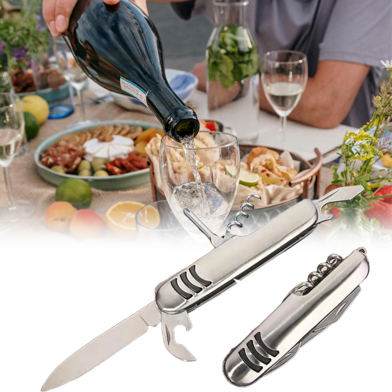 5 IN 1 多目的ナイフマルチツールステンレス鋼折りたたみ - Keychain Multi Tool のレビューと価格