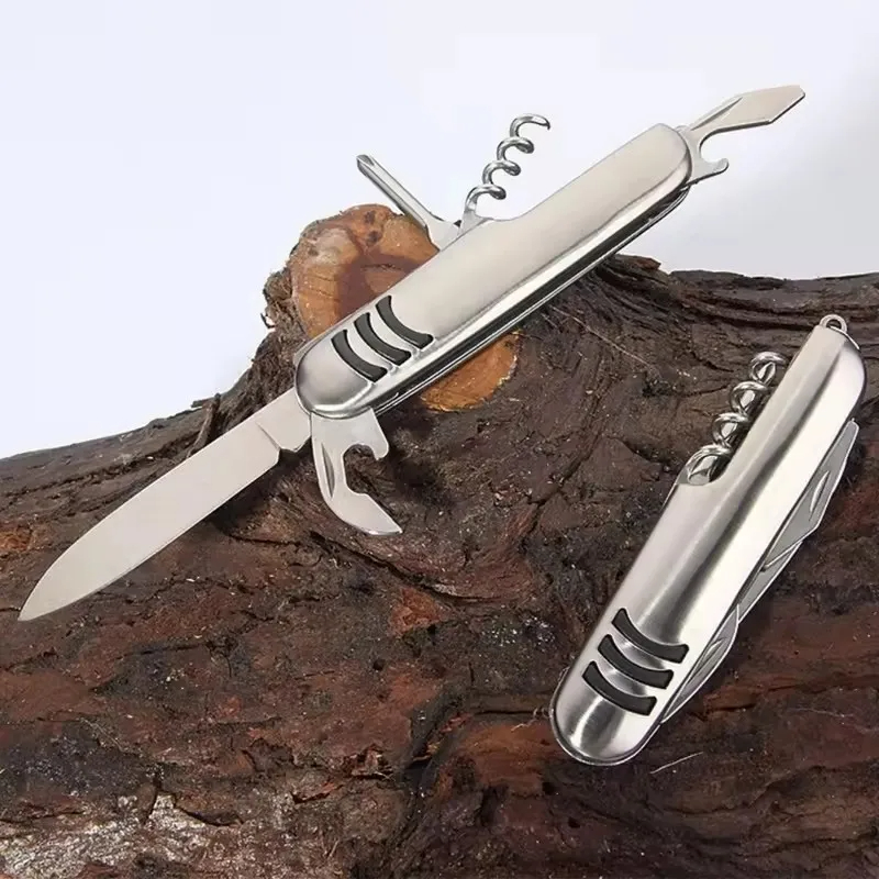 5 IN 1 多目的ナイフマルチツールステンレス鋼折りたたみ - Keychain Multi Tool のレビューと価格