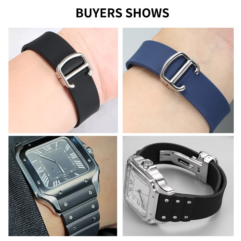 21 ミリメートルソフトシリコン時計ストラップの交換カルティ - Men'S Accessories Cartier のレビューと価格