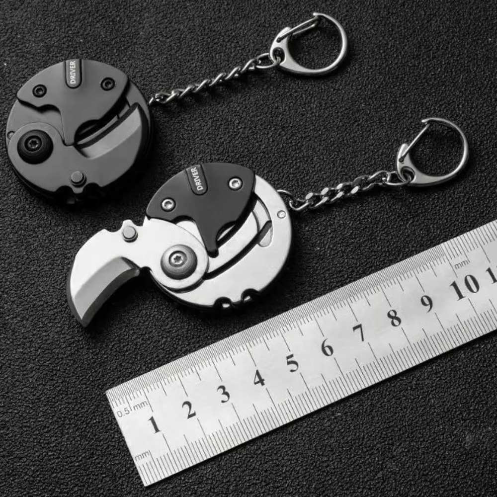 新しいミニキーチェーン、多機能ポータブルドライバー付き、ステ - Keychain Multi Tool のレビューと価格