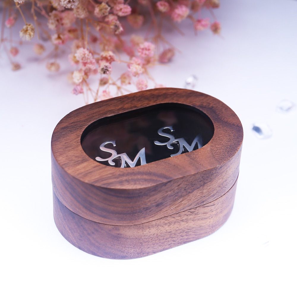 男性用にカスタマイズされた最初の文字のカフスボタン,パーソナ - Cufflink Box Set のレビューと価格
