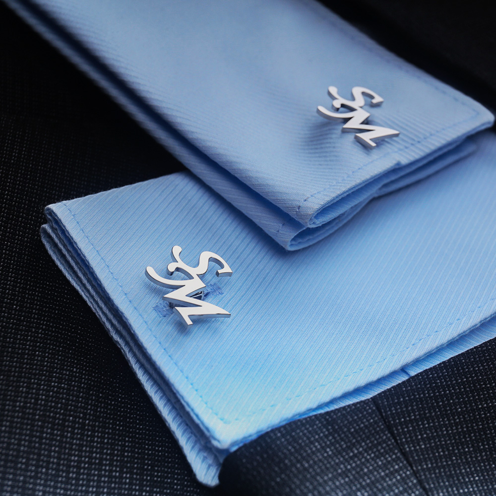男性用にカスタマイズされた最初の文字のカフスボタン,パーソナ - Cufflink Box Set のレビューと価格