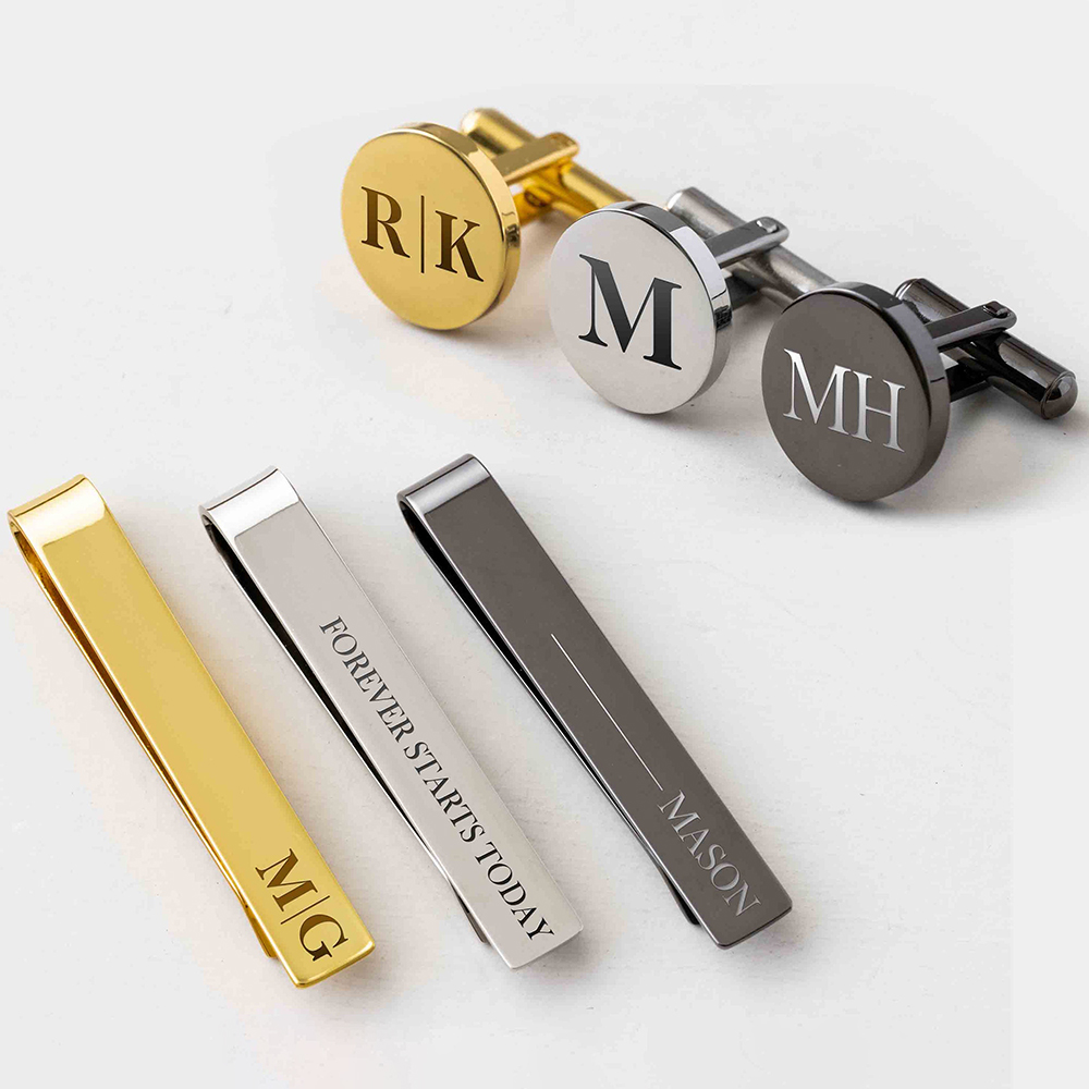 カスタマイズされた金属製のカフリンクスのセット,クリップと長 - Cufflink Box Set のレビューと価格