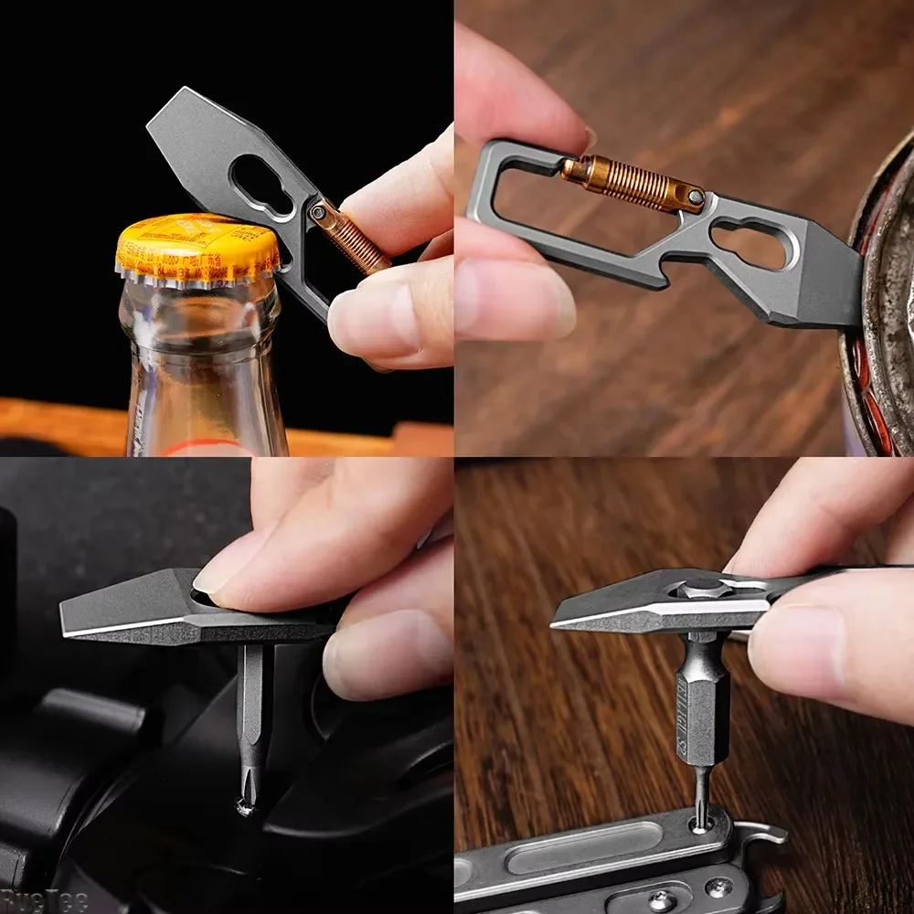 多機能キーホルダープライバー,チタン合金,ポータブルEDC, - Keychain Multi Tool のレビューと価格